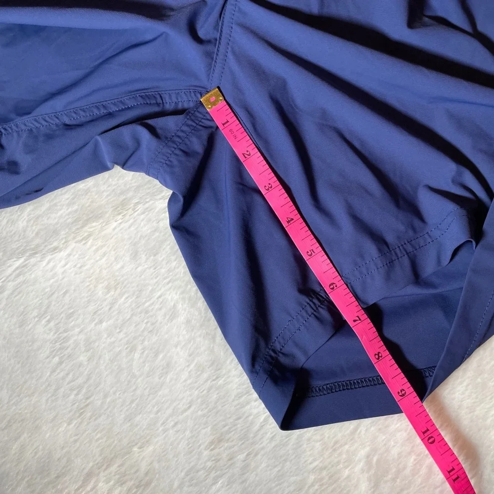 Okaicos Mens Navy Blue‎ Anchor Waistband Swim Trunks Board Shorts Sz 32 Coastal
